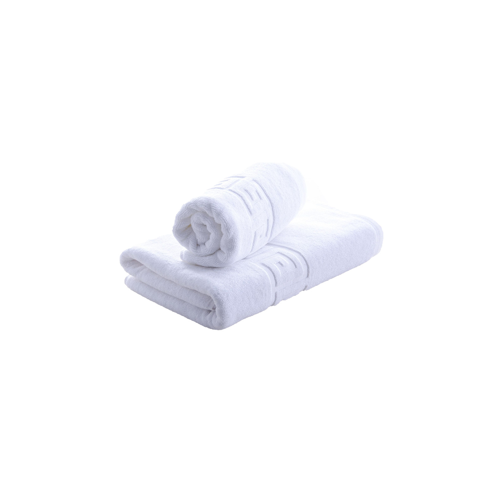 Set 4 prosoape 100% bumbac, albe, dimensiune 50/100